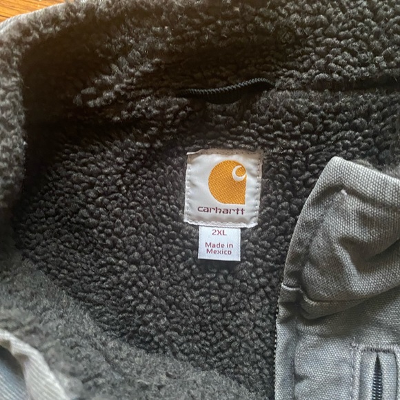 Carhartt men’s work chore vest duck jacket coat grey - Picture 2 of 3